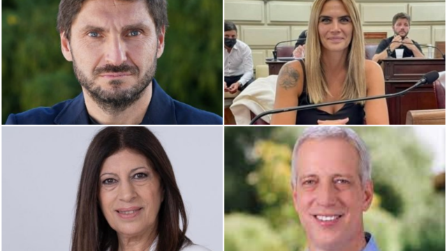 Maximiliano Pullaro (UCR Evolución), Amalia Granata (Juntos por el Cambio), Clara García (PS) y Dionisio Scarpin (Juntos por el Cambio) dieron su mirada del discurso de Perotti
