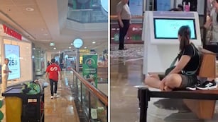 Se inundó el Unicenter en plenas compras navideñas