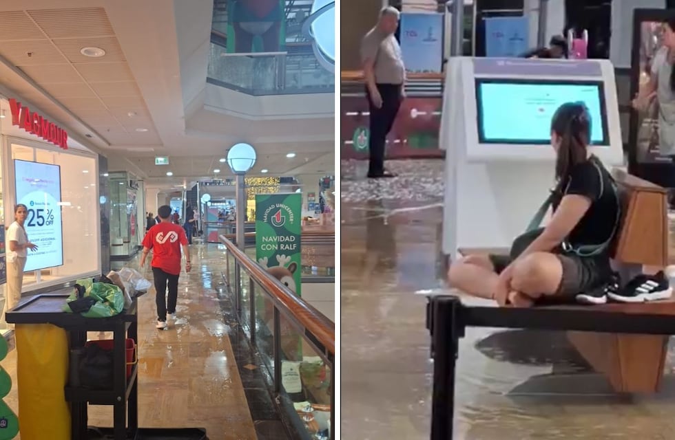 ¡Qué puntería! Los insólitos videos de Unicenter inundado en medio de las compras de Navidad