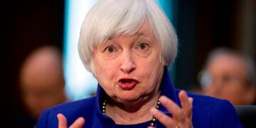 Janet Yellen, titular de la Reserva Federal de Estados Unidos. La Argentina se enfrenta a una posible crisis económica. (AP)