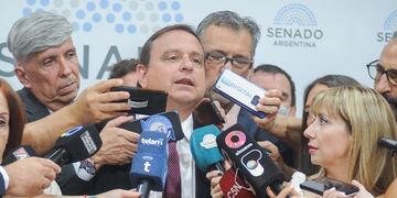 El senador jujeño Guillermo Snopek, presidente del nuevo bloque Unidad Federal. Foto: Federico López Claro.