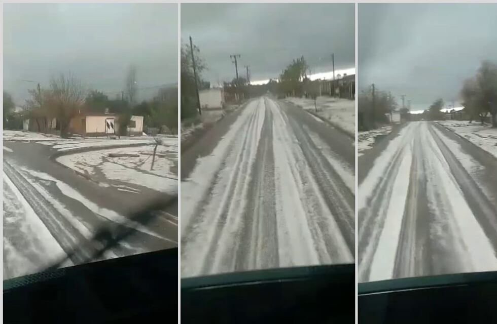 Video: fuerte granizo en el Sur de San Juan sorprendió a los vecinos de dos localidades