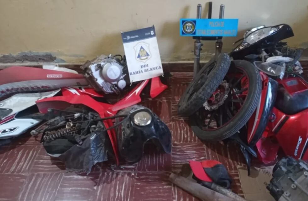 Estancia Vieja: desmantelaron un dearmadero de motos que encontraron de casualidad