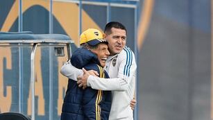 Juan Román Riquelme y Miguel Ángel Russo.