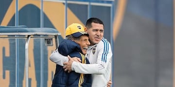 Juan Román Riquelme y Miguel Ángel Russo.