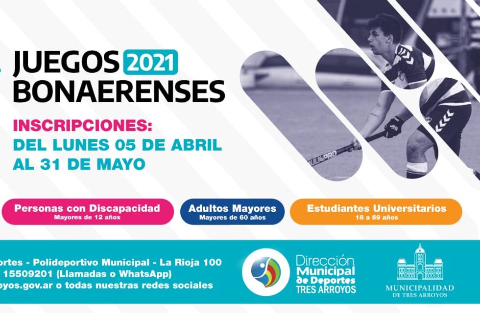 Abierta las inscripciones para los Juegos Bonaerenses 2021