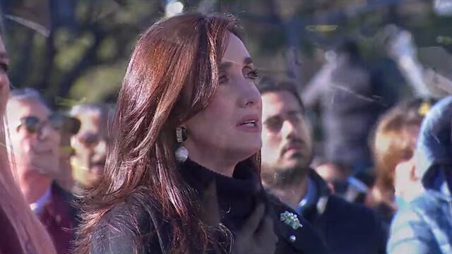 La vicepresidenta Victoria Villarruel en el acto por el Día de la Bandera en Rosario
