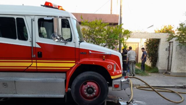 El lugar del incendio, el jueves. (Policía)