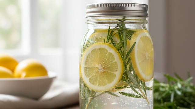 Para qué sirve colocar romero y limón en un frasco dentro del hogar.