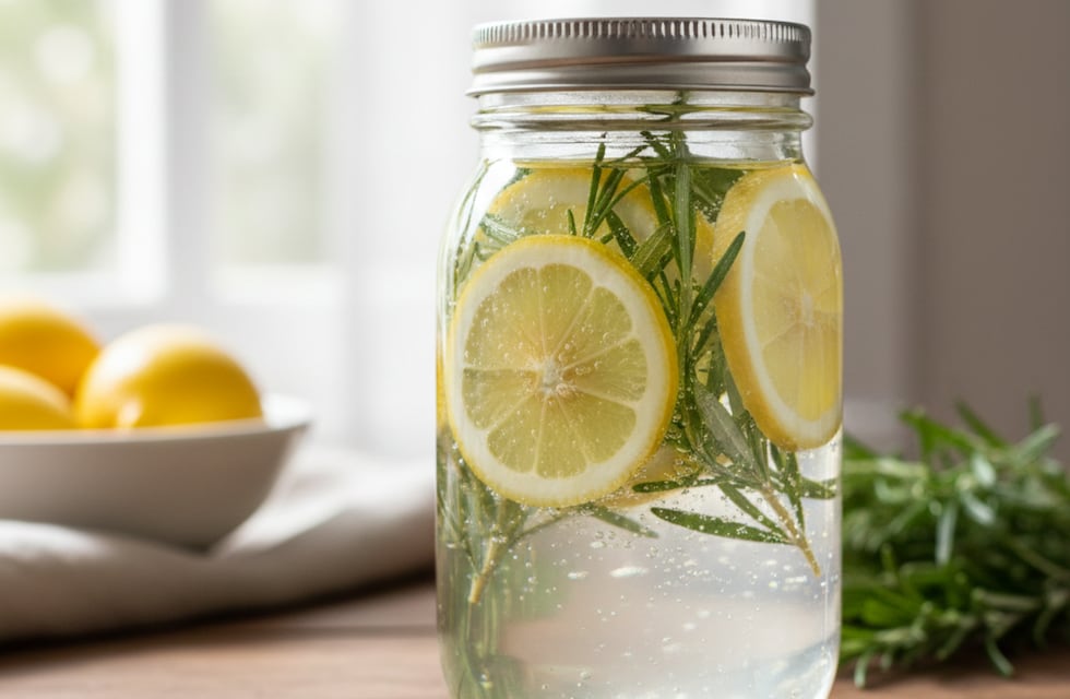 Para qué sirve colocar romero y limón en un frasco dentro del hogar