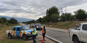 Controles sobre la ruta 38.