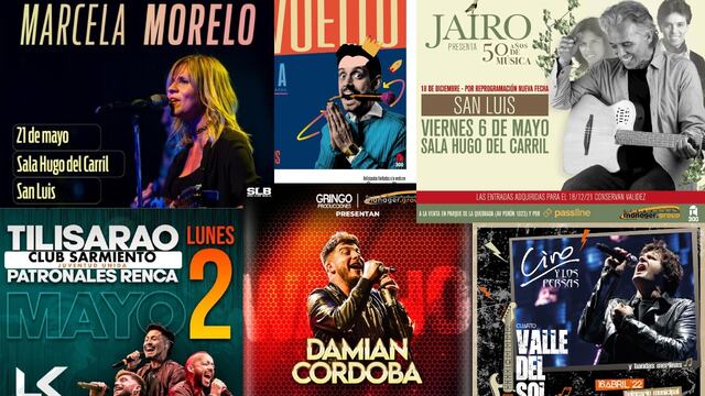 Todos los shows que se vienen a San Luis