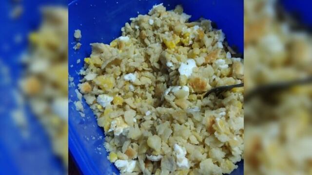 El joven intentó pasar marihuana y pastillas dentro de una porción de reviro con huevo.