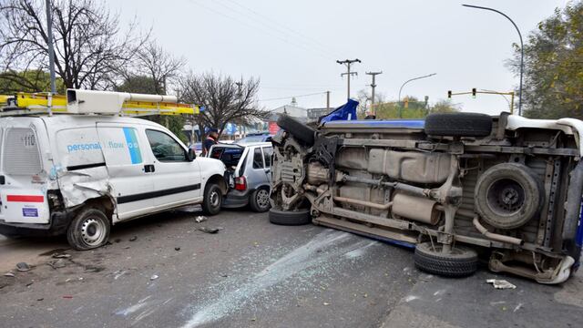 Impactante choque en la ciudad de Córdoba.