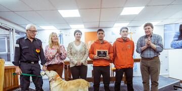 Reconocieron la labor de la Comisión de auxilio en el rescate de un joven en Glaciar Martial