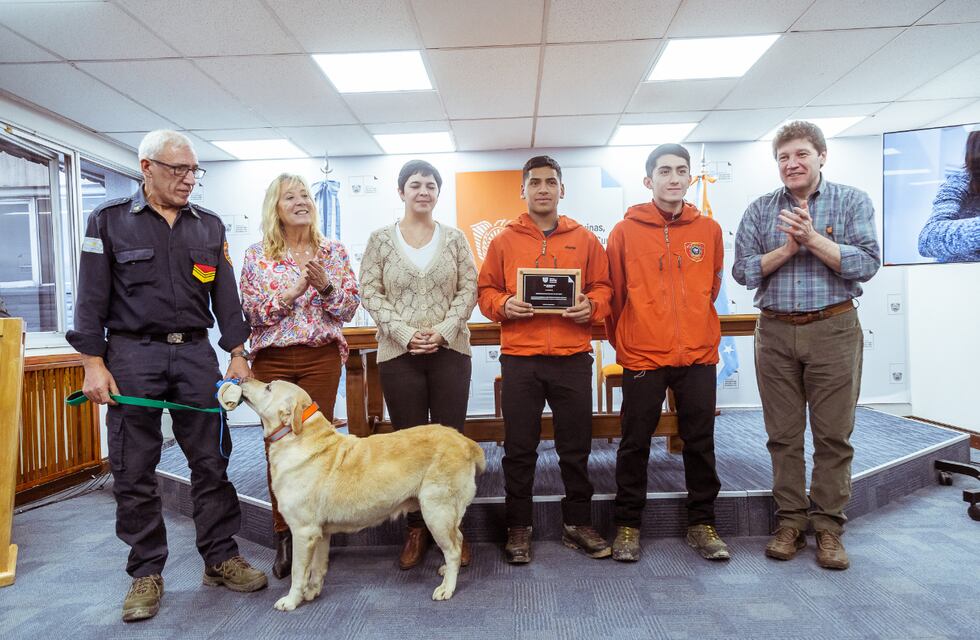 Reconocieron la labor de la Comisión de auxilio en el rescate de un joven en Glaciar Martial