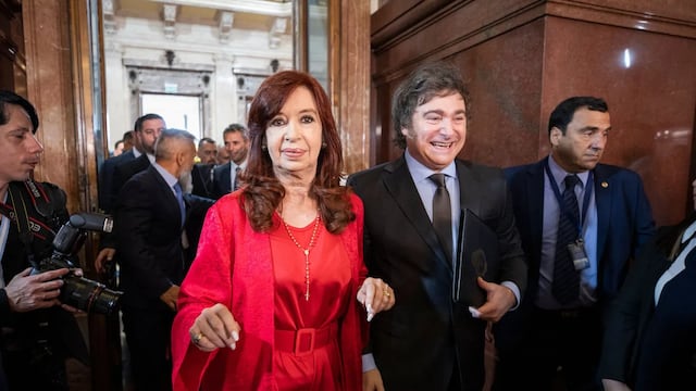 Cristina Kirchner y Javier Milei. Foto: Los Andes