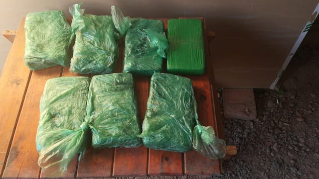 La droga secuestrada.