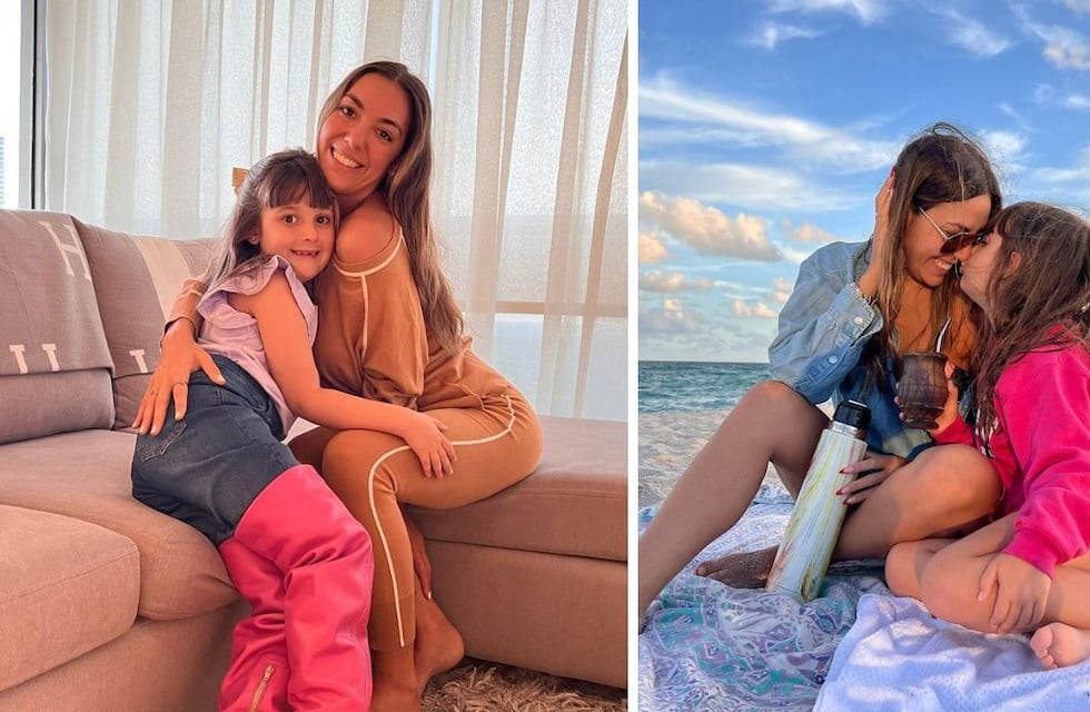 Ternura en composé: Floppy Tesouro y su hija Moorea combinaron sus looks playeros