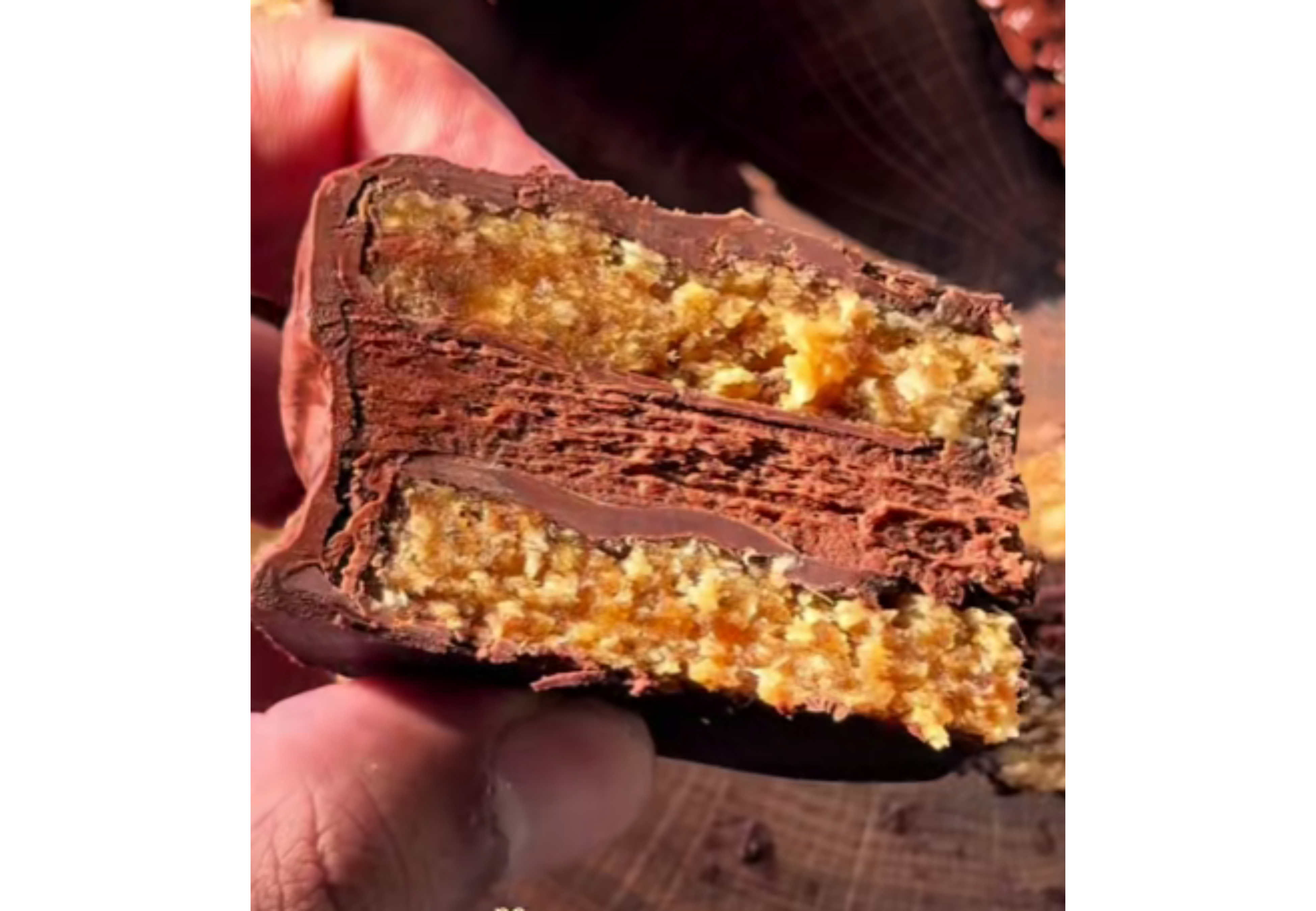 Así quedan los alfajores por dentro.