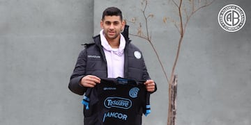 El Cuti Romero pasó el martes por el predio de su Belgrano (Prensa Belgrano).
