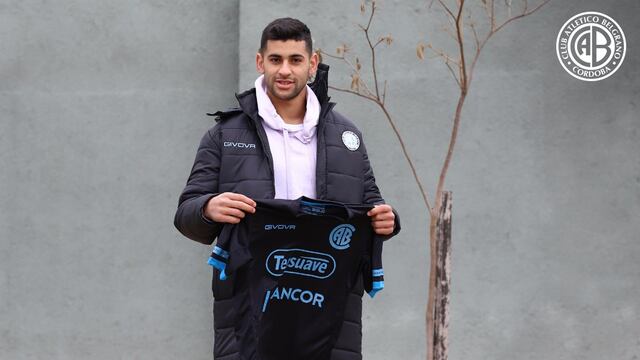 El Cuti Romero pasó el martes por el predio de su Belgrano (Prensa Belgrano).