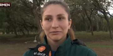 Giuliana Alercia, una de las mujeres víctima de robo comando en Falda del Carmen (El Doce).