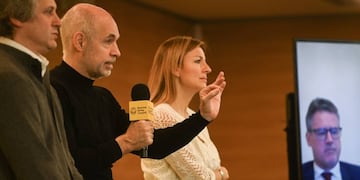 El jefe de Gobierno porteño, Horacio Rodríguez Larreta, hizo el anuncio junto a su jefe de Gabinete, Felipe Miguel, y a la ministra de Educación, Soledad Acuña.