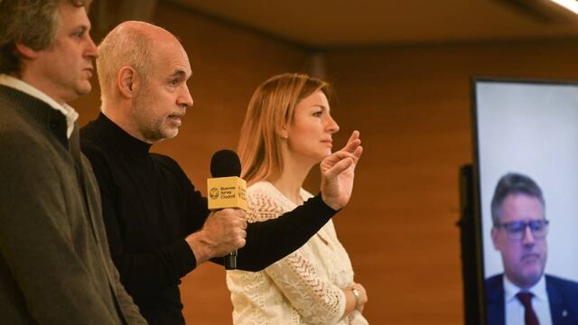 El jefe de Gobierno porteño, Horacio Rodríguez Larreta, hizo el anuncio junto a su jefe de Gabinete, Felipe Miguel, y a la ministra de Educación, Soledad Acuña.