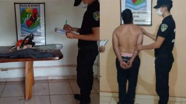 San Antonio: atacó a dos hombres con una motosierra.