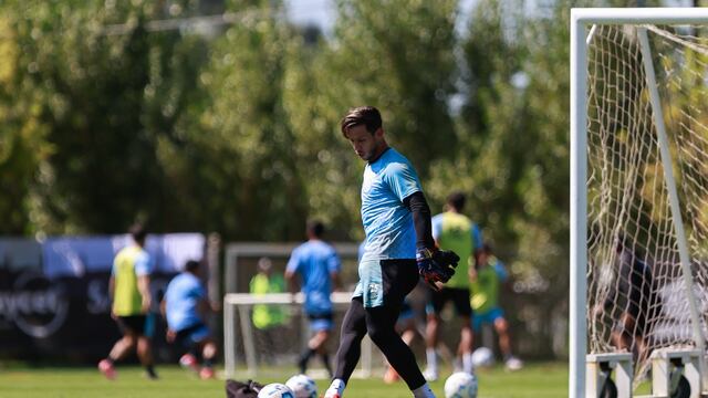 Juan Espínola, el arquero paraguayo de Belgrano que debe recuperar su nivel. Este domingo, visita a Newell's (Prensa Belgrano).