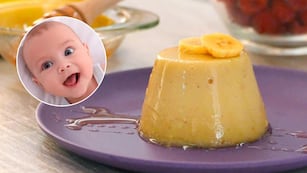 El flan de banana para bebés que es viral en TikTok.
