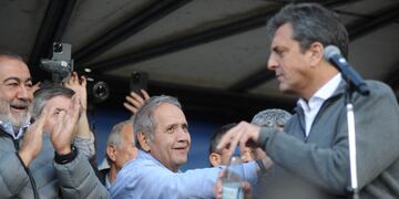 Acto de la CGT por impuesto a las Ganancias junto a Sergio Massa. Foto Federico Lopez Claro