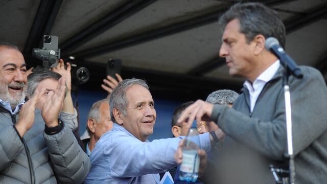 Acto de la CGT por impuesto a las Ganancias junto a Sergio Massa. Foto Federico Lopez Claro
