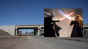 No les importó nada y replicaron una épica lucha de Star Wars en Córdoba.