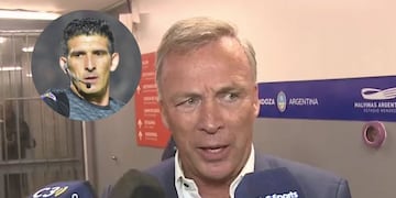 El cruce entre Merlos y Fssi después del Boca-Talleres en la Copa Argentina.