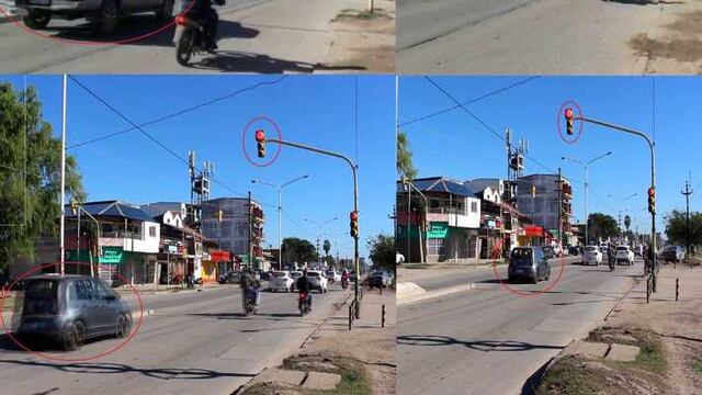 Resistencia: 24 conductores fueron multados por más de $47 mil por cruzar semáforos en rojo