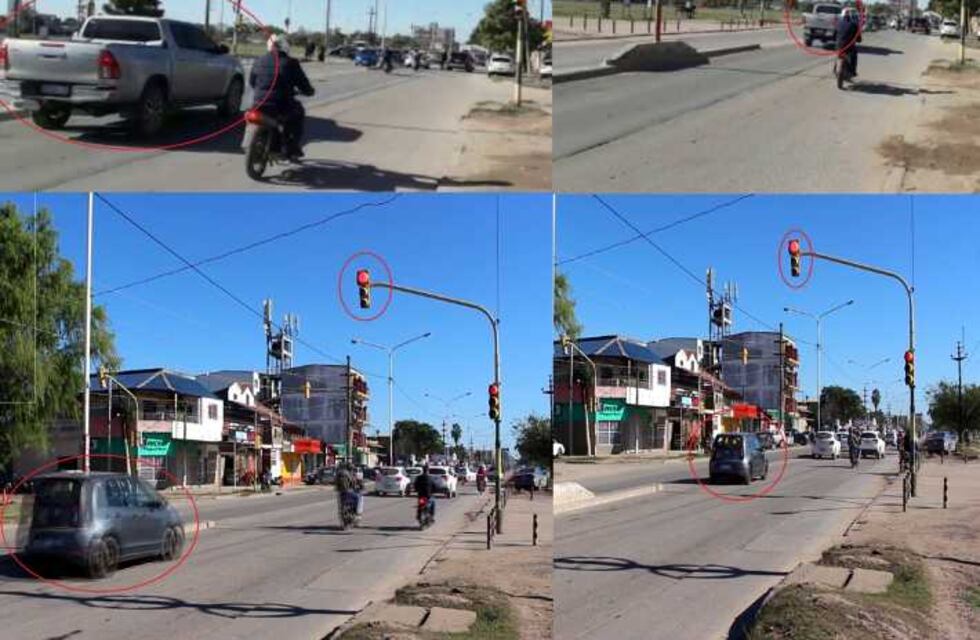 Resistencia: 24 conductores fueron multados por más de $47 mil por cruzar semáforos en rojo