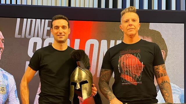 Lionel Scaloni junto a Alejandro Fantino.