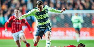 Julián Álvarez en el triunfo 3 a 0 del Manchester City por la FA Cup.