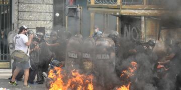 Incidentes en el Congreso durante la sesión en Diputados. Foto Federico Lopez Claro