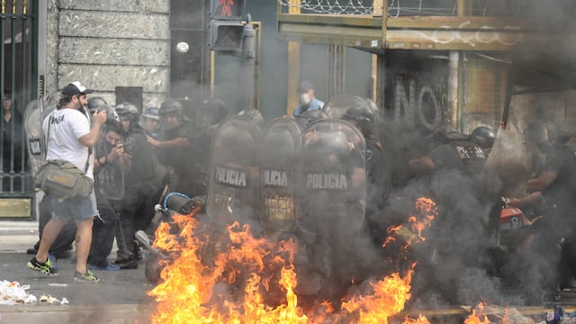 Incidentes en el Congreso durante la sesión en Diputados. Foto Federico Lopez Claro