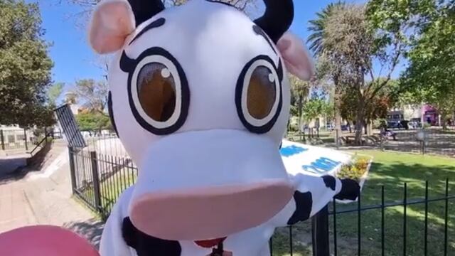 "La Vaca Lola" reclama que no la dejan trabajar en las plazas de San Luis