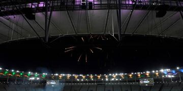 Show de luces en el Maracaná en la final de la Copa América.