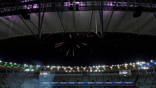 Show de luces en el Maracaná en la final de la Copa América.