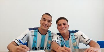 Alfano y Colombatti firmaron su primer contrato con Atlético de Rafaela