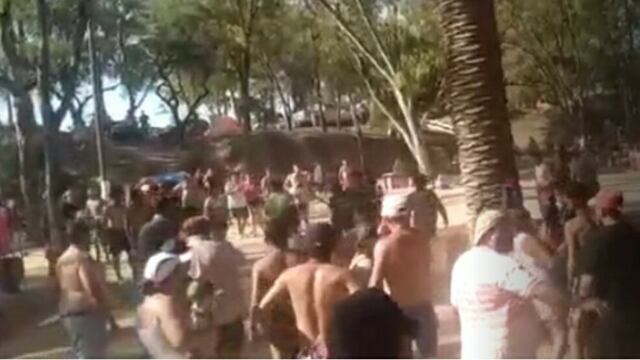 Marull. Imágenes de los incidentes en el balneario El Puente.