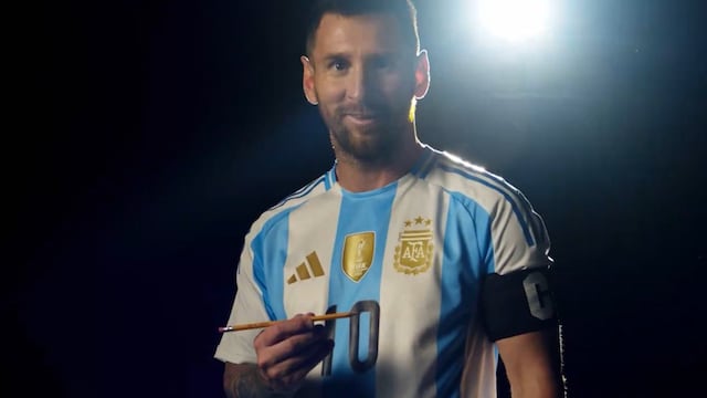 Lionel participó en el video de presentación de la nueva indumentaria.
