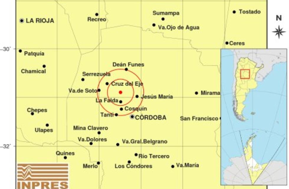 Un sismo de 3° en la escala de Mercalli se registró en Punilla