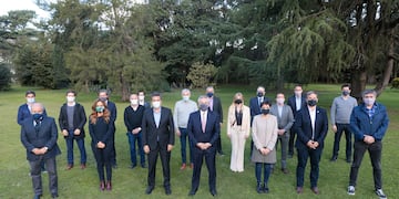 El presidente Alberto Fernández se reunió este martes con Sergio Massa, Máximo Kirchner, ministros e intendentes en Olivos.